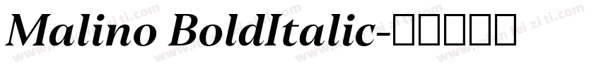 Malino BoldItalic字体转换